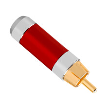Professional Male Solder Plug With Gold Plated Contact-Red