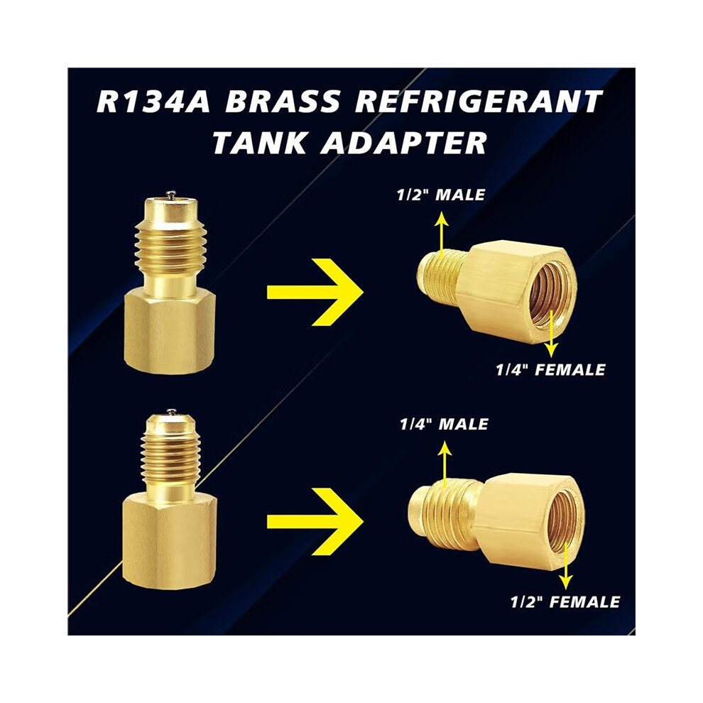 Us Standard-R134a Can Tap, Self-Sealing And Puncture Style Refrigerant Can Tap Valves With Refrigerant Tank Adapters 6033698471979