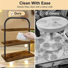 3-Laags Houten Cupcakestandaard, Dessertstandaard, Cupcakedisplaystandaard, Cupcaketoren, Desserttafeldisplay
