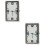 2 Pack Stick On Car Clock Self-Adhesive Small Decorative 5