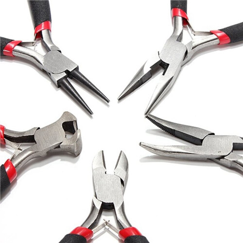 10Pcs Jewellery  Pliers Tools Kit Cutter Chain Round Bent Nose Beading Making 2