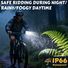 BUCKLOS Super Bright Bike Lights for Night Riding Bicycle Headlight LED USB 4500mAh Rechargeable with IP66 Waterproof