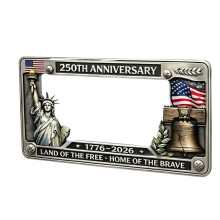 250Th Anniversary Commemorative License Plate Frame Metal-1