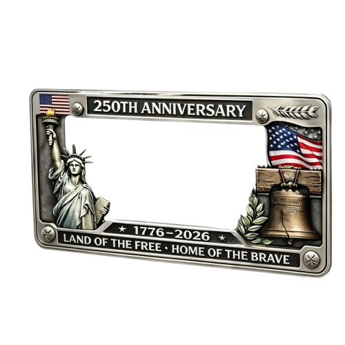 250Th Anniversary Commemorative License Plate Frame Metal-1