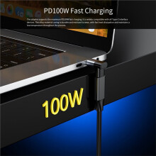 90 USB-C Right Angle Adapter 4-Pack: 100W 40Gbps for , for 2, for Ally, for 15/16/17 & More