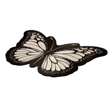 Black Butterfly Cartoon Bathroom Floor Mat Premium Diatom Mud Water Absorption Non-Slip Bathroom Floor Mat Door Mat
