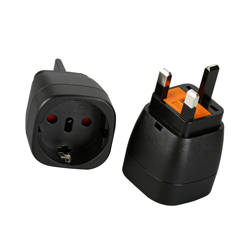 3Pin To 2Pin Female Power Adapter With Converter Standard-Black 7627001653436
