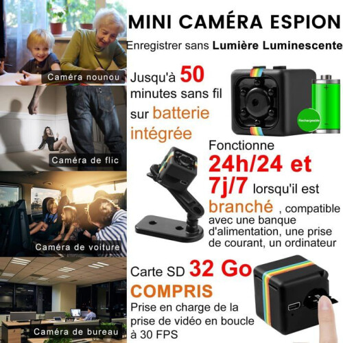 Μίνι ασύρματη κάμερα παρακολούθησης με καταγραφή για εσωτερικό και εξωτερικό 2