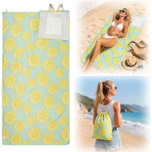 Toalha e Mochila Conversíveis 2 em 1 com Bolso Interno com Zíper, Manta de Secagem Rápida para Praia, Viagens, Piquenique, Camping e Piscina. A