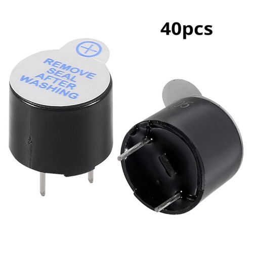 5V Active Buzzer Magnetic Long Continuous Beep Tone  Active Piezo Buzzers for  DIY Electronic Alert 40PCS 2