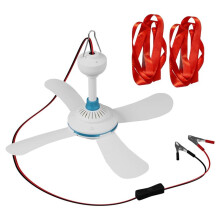 DC12V Portable Clip- Fan for Outdoor and Indoor Use Small Ceiling Fan for Cooling Cooked Food and Keeping Flies Away