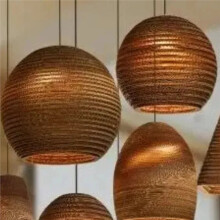 Iluminação Decorativa, Iluminação Inteligente para Casa, Lustre de Papelão Reciclado, Projeto de Moda em Papel, Lustre B