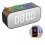 Alarm Clock with  Speaker Small Digital Clock for Heavy Sleepers Mirror LED Display 4