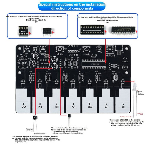 Electronic Piano DIY Kit Circuit Board Soldering Practice Graphical Programming Learning Assembly Kit with Downloader 2