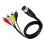 Zuverlässiges-50 cm DIN6P-Stecker auf 4RCA-Stecker 1