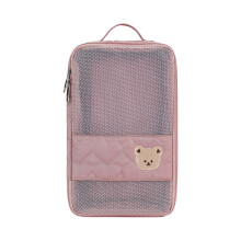 Sac organisateur de couches à la mode avec poche pour-ours rose