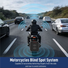 Motorcycle 60GHz BSD Safety Kit Blind Spot Monitor & Change IP67 Waterproof Moto Warning System