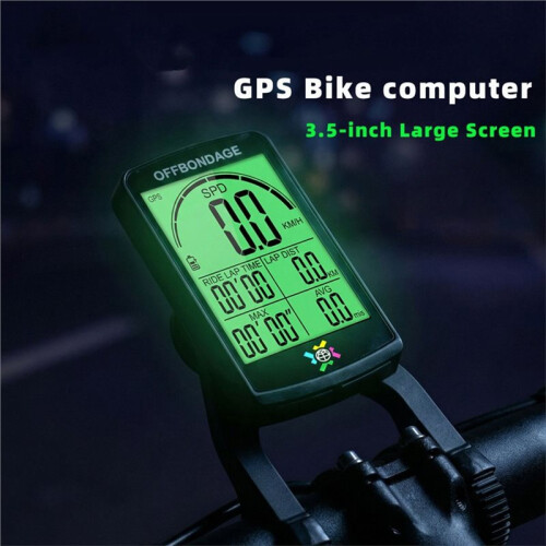 OFFBONDAGE Computador GPS para Bicicleta com Velocímetro, Tela Sensível Ao Toque de 3,5 Polegadas e Odômetro com Suporte 1