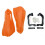 Universal ABS Motorcycle Hand Guards Set for Unpaved-Orange 1