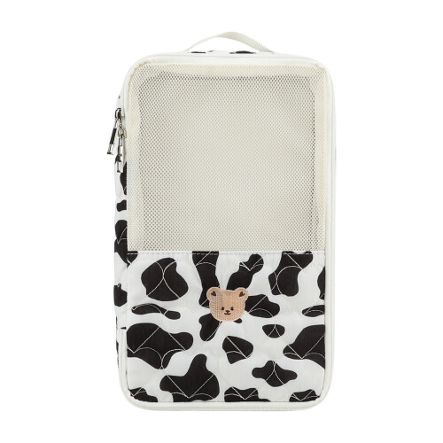 Stylish Diaper Organizer Bag With Hanging Feature-Milk pattern