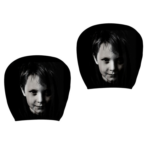 Car Headrest Covers Designed With Bold Funny Face Faces-Type B
