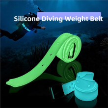 1,3 M de Peso Luminoso de Silicona para Buceo, Peso Ajustable de Liberación Rápida, Accesorios para Cinturón de Buceo Libre, Color Verde