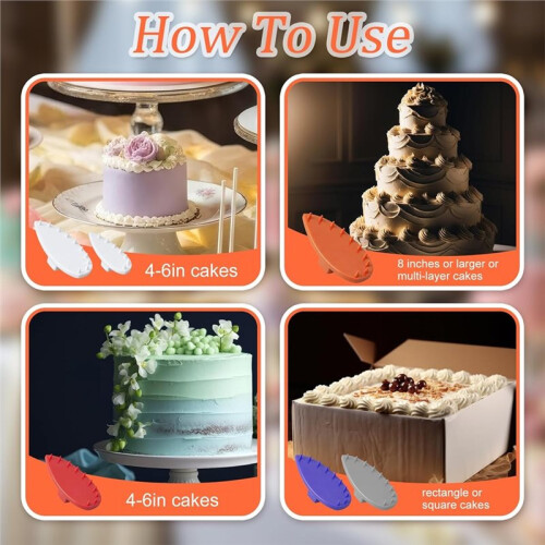 6 Pcs Cake Arch Guide Tool Set, 6 Pcs Swag  Piping Guide with Multiple Arc Ruler Sizes for Bakers 1