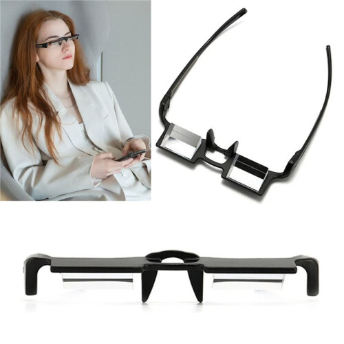 Reading Glasses Mirror Ultra-Light Lazy Refractor Lying Down TV Horizontal Reading Mirror HD Protective Glasses Black 2