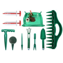 Multifunctional Gardening Tool Kit: Sowing with 12-Hole Planter, 10 Pcs Set Ideal Gift for Planting Enthusiast