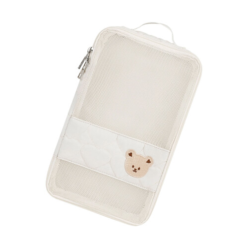 Sac à couches en polyester imperméable avec-Riz ours blanc