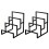 2 Pack 3-Tier Purse Display Stand Black 1