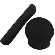 Mouse Mat Gel Gaming Keyboard and Mouse Wrist Rest Mat Pad, Ergonomic Wrist Support Comfort Pad for Computer Laptop Office Typist - Black
