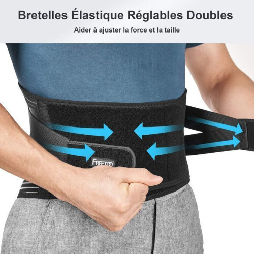 Lumbar Support Belt with 4 Springs Adjustable Double Strap for Lower Back Support Size L 2