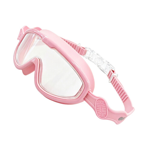 Schwimmbrille mit großem Rahmen, klare Sicht,-Rosa