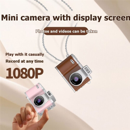 Câmera Digital Retro 1080P Gravador de Vídeo Luz de Preenchimento LED Tela IPS de 0,96 Polegadas Câmeras Digitais  Portáteis A 1