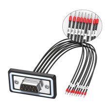 Flexibele Enkele Kop Kabel DB9pin/DB15P/DB25P-DB9 gatenmoeder