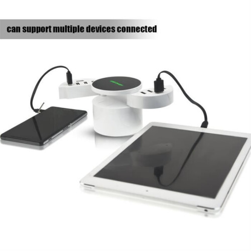 10 Port USB Charging Hub, Multi Device Desktop Charger for Most USB Powered Mobile Devices 2