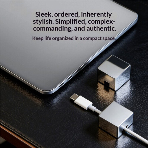 Desktop Cord Cable Organizer, 304 Stainless Steel Cable Clips,Data Cable Holder for Home 1