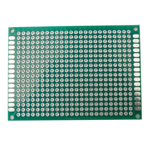 PCB Board Prototype Board Green 2x8/3x7/4x6/5x7cm Double Sided Circuit Boards for DIY Soldering Project