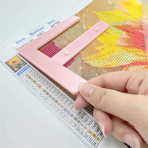 Diamond Painting Alignment Ruler, 3-Piece Set Accessories for Round and Square Diamonds, Canvas Alignment Tool ()