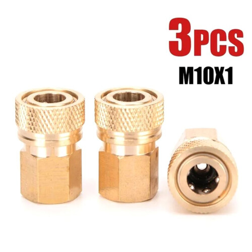 Thread Copper Quick Connect Couplings Fittings Quick Disconnect Release Air Refilling Adapter M10 Coupler Sockets 2