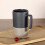 515 ml Large Ceramic Coffee Mug, Grey with White Dots, Two Tone Design, Large Handle, Unisex 2