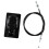 1set Black Aluminium Alloy Replacement Pull Handles with 85cm Cable for Deck Chairs and Garden 2