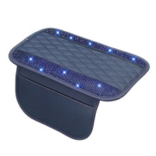 Elegant Shimmering Styled Car Armrest Cover 30x20cm Soft-blue