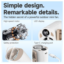 Multi Functional Detachable Cooling Fan, High-Speed Charging, Outdoor Portable Cooling Waist Hanging Fan