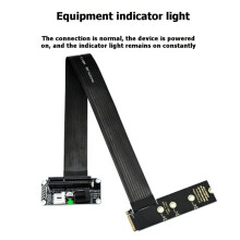 M.2 M-Key NVMe PCIe Slot to PCIe 4.0 X4 External Card NVME to PCIE X4 Riser Cable 90 Degree Extension Cable
