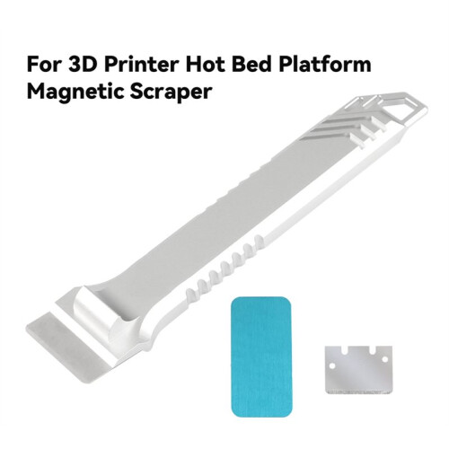 3D Printer Hot Bed Platform Magnetic Scraper All-MetaI CNC Scraper Cleaning Tool for Bambu CR Voron 3D Printer Parts 2
