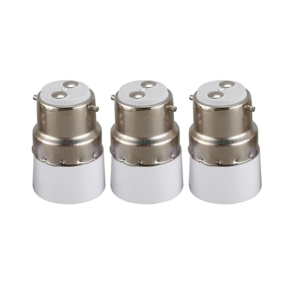 3X B22 To E14 Screw Led Bulb Socket Adapter Light 1251716397598