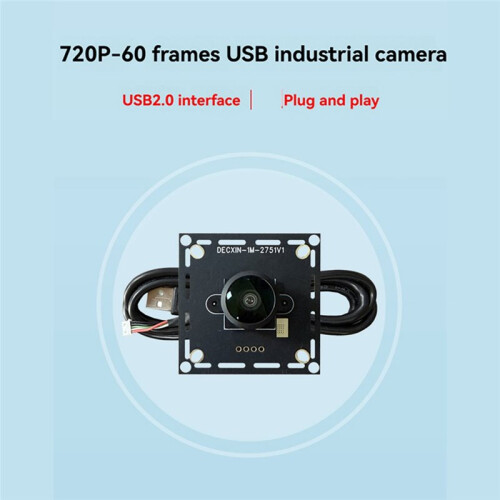 720P 1MP USB Camera Module 60 Frames 160 Wide-Angle Distortion No Driver Required for Facial Recognition