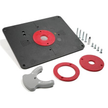 PRS4034 Router Table Insert Plate with Nonslip Surfaces for M0F00 TRA001 7500 , Router Insert Plate with Leveling Rings